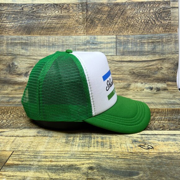 Shakespeare Mens Trucker Hat Green Snapback Fly Fishing Throwback Cap - Picture 4 of 8